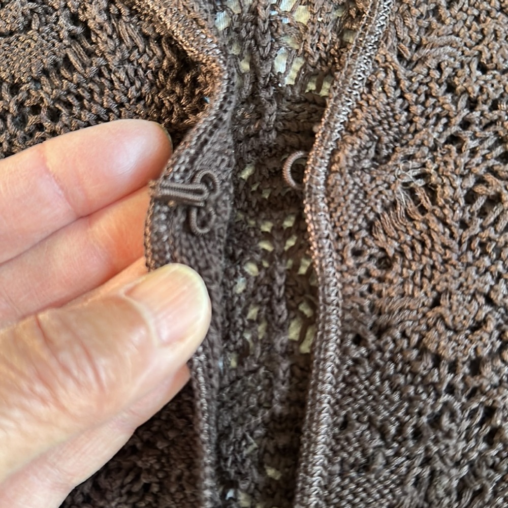 Talbots elegant crocheted sweater. NWT - Picture 5 of 8